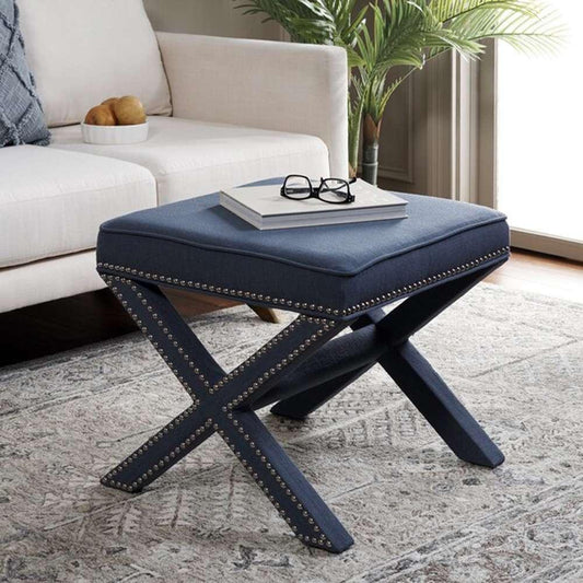 Safavieh - Palmer Ottoman - Navy - MCR4589Q veiw 2