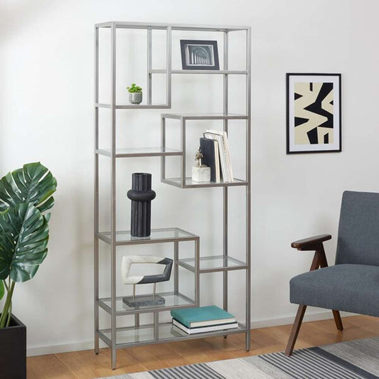 Safavieh - Ramie 9 Shelf Etagere - Silver - Clear - ETG6404B veiw 2