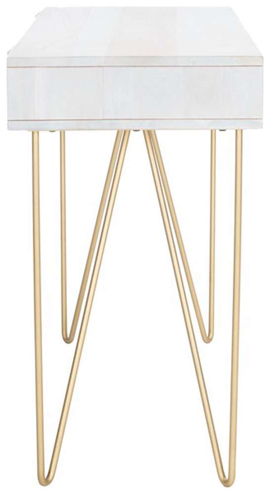 Safavieh - Raveena Desk - White Washed - Brass - DSK9002C veiw 4