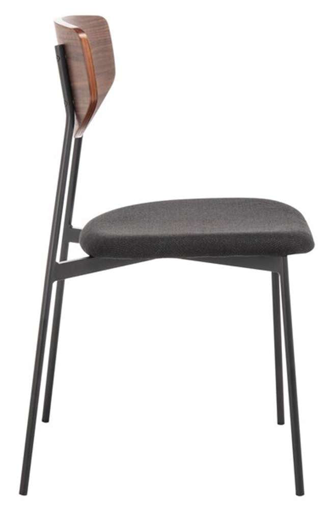 Safavieh - Ryker Dining Chair - Walnut - Black (Set of 2) - DCH3007A-SET2 veiw 4