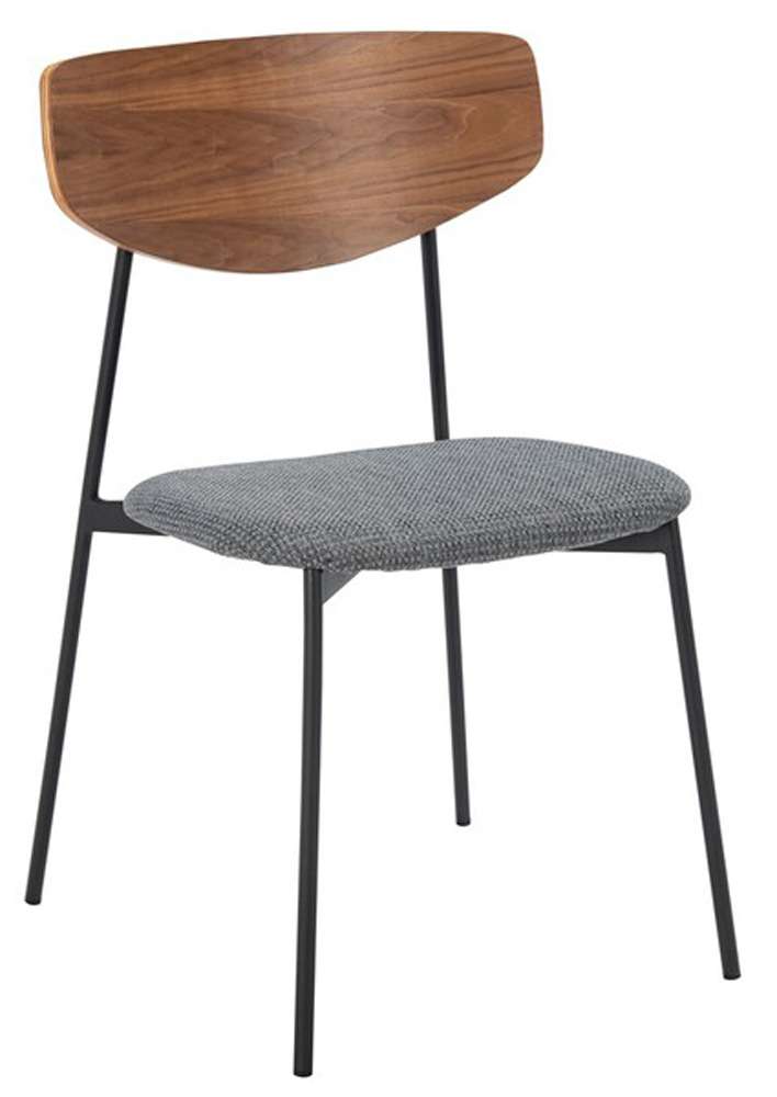 Safavieh - Ryker Dining Chair - Walnut - Grey (Set of 2) - DCH3007B-SET2 veiw 3