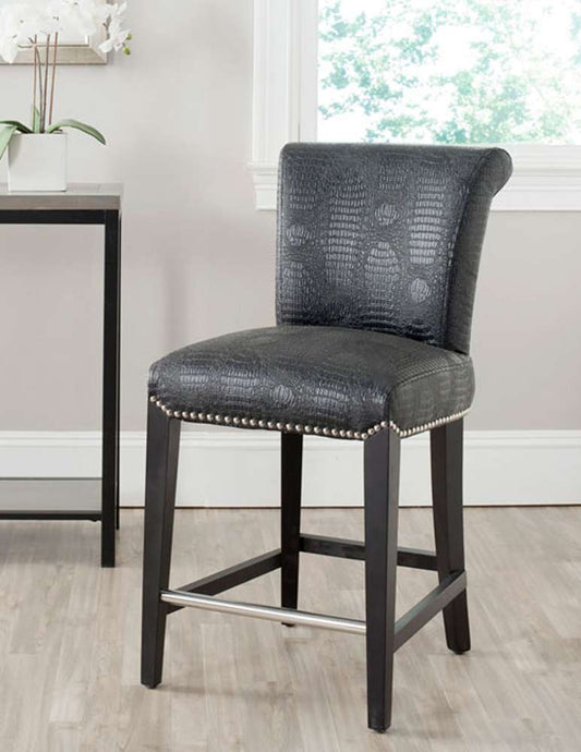 Safavieh - Seth Counter Stool - Black - Crocodile - MCR4509E veiw 2