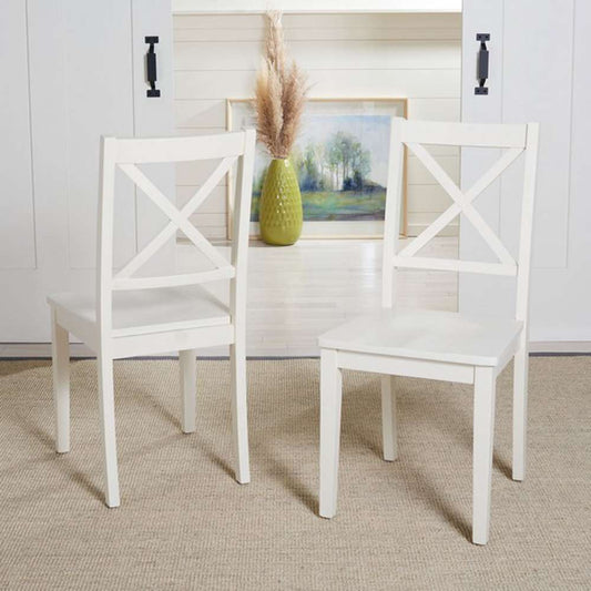Safavieh - Silio X-Back Dining Chair - White (Set of 2) - DCH9214B-SET2 veiw 2