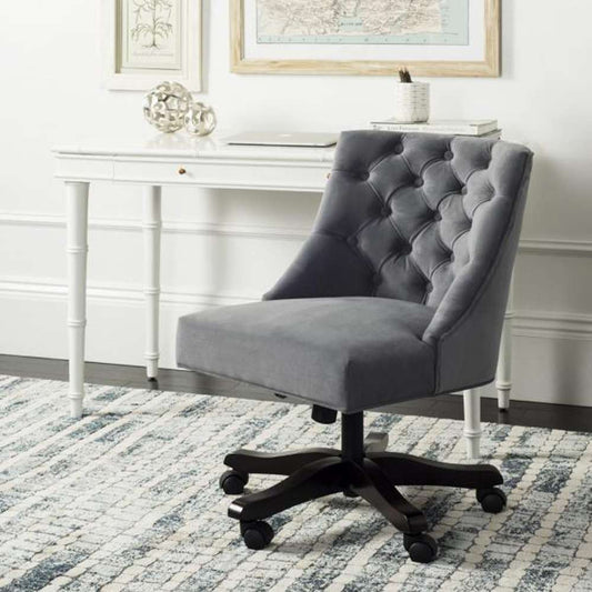 Safavieh - Soho Tufted Swivel Desk Chair - Grey - MCR1030B veiw 2