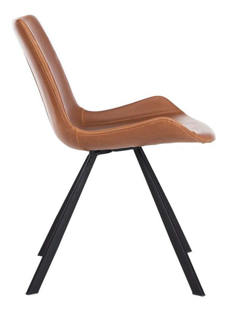 Safavieh - Terra Accent Chair - Cognac - Black (Set of 2) - ACH7004D-SET2 veiw 4
