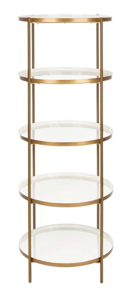 Safavieh - Tia Round 5 Tier Etagere - White - Brass - ETG3202A veiw 3