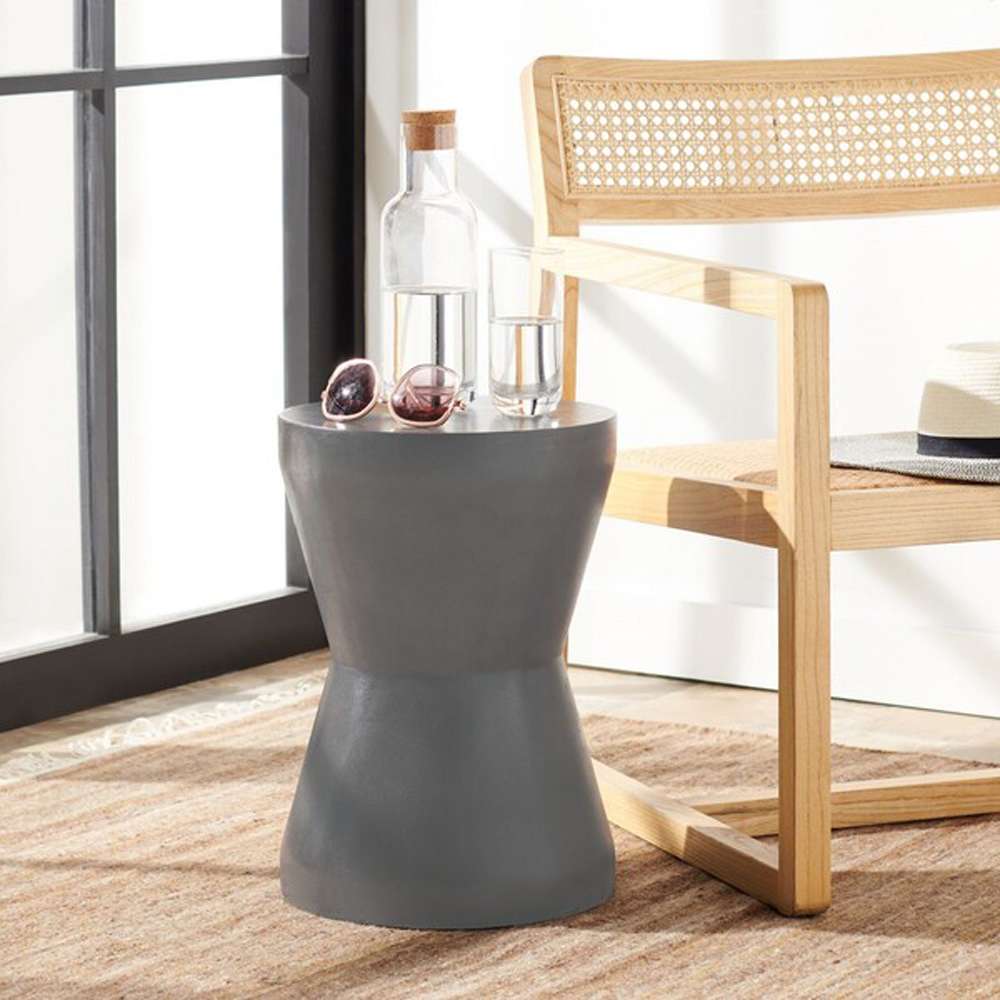 Safavieh - Torre In/Outdoor Accent Stool - Dark Grey - VNN1001A veiw 2