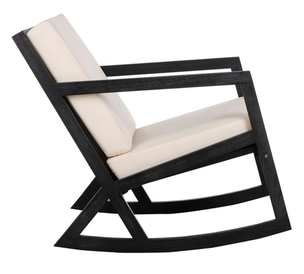 Safavieh - Vernon Rocking Chair - Black - Beige - PAT7013F veiw 4