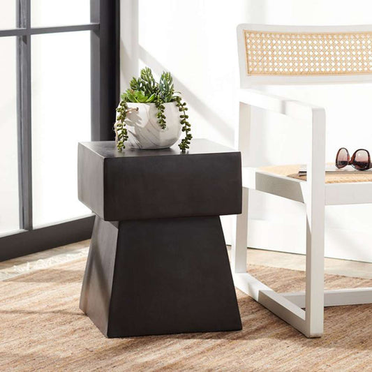 Safavieh - Zen In/Outdoor Accent Stool - Black - VNN1000C veiw 2