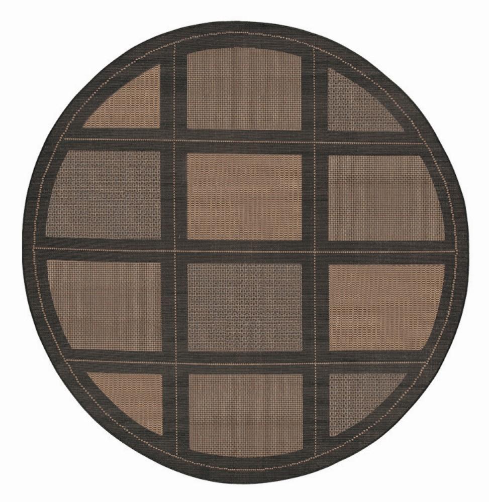 Couristan - Recife Summit/Cocoa-Black Rug - 76 Round - 10432500076076N veiw 1
