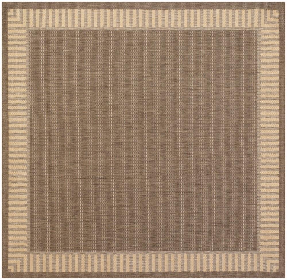 Couristan - Recife Wicker Stitch/Cocoa-Natural Rug - 86 Square - 16811500086086Q veiw 1