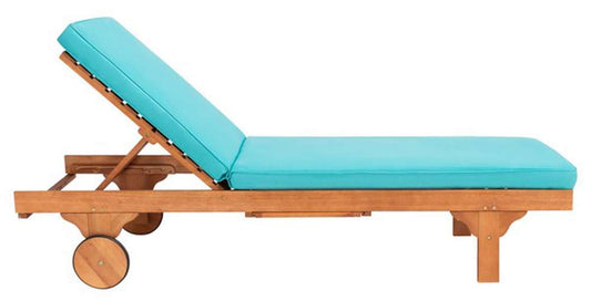 Safavieh - Newport Lounge Chair - Natural - Aqua - PAT7022Q veiw 2