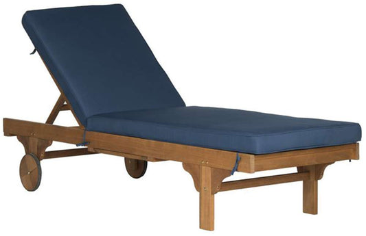Safavieh - Newport Lounge Chair - Natural - Navy - PAT7022B veiw 2
