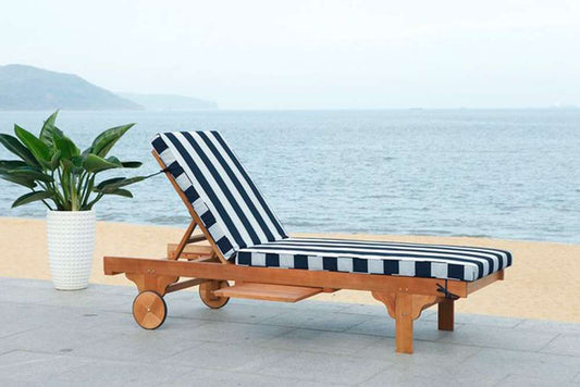 Safavieh - Newport Lounge Chair - Natural - Navy Striped - PAT7022F veiw 2