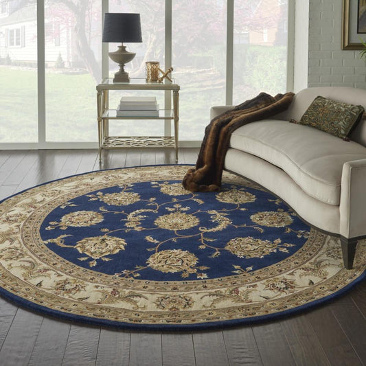 Nourison - 2000 8 x Round Navy Area Rug - 2022-99446709554 veiw 2