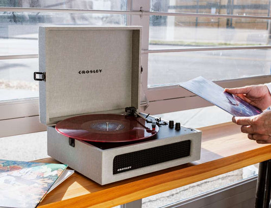 Crosley Radio - Voyager Record Player In Gray - CR8017B-GY veiw 2