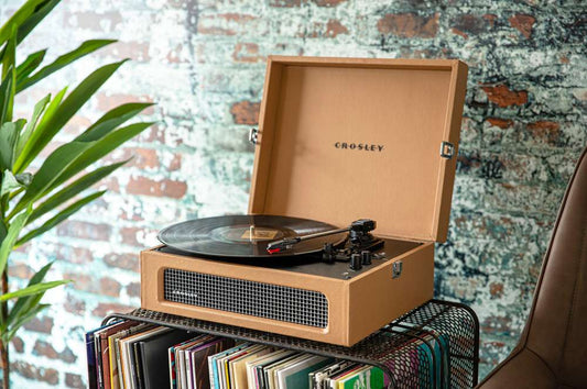 Crosley Radio - Voyager Record Player In Tan - CR8017B-TA veiw 2