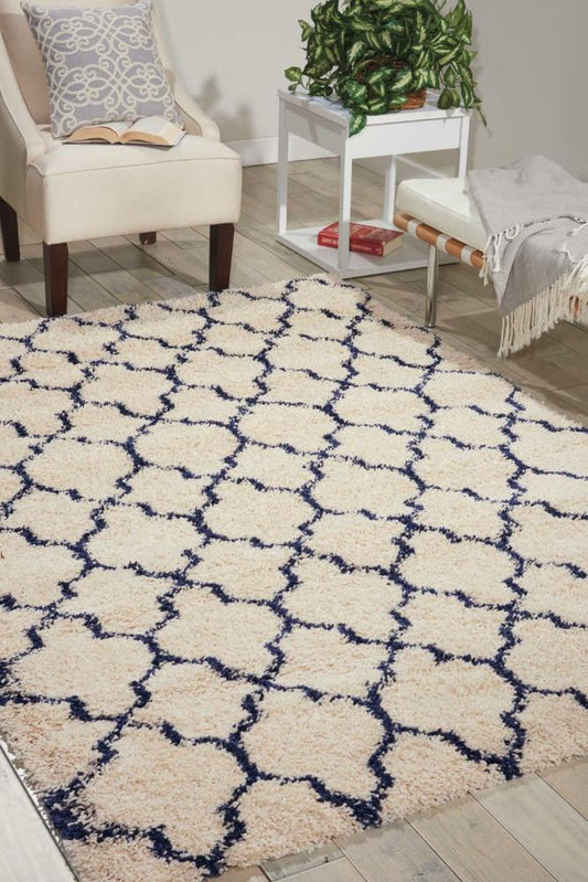 Nourison - Amore AMOR2 Blue and Ivory 10x13 Rug - AMOR2-99446320322_CLOSEOUT veiw 2
