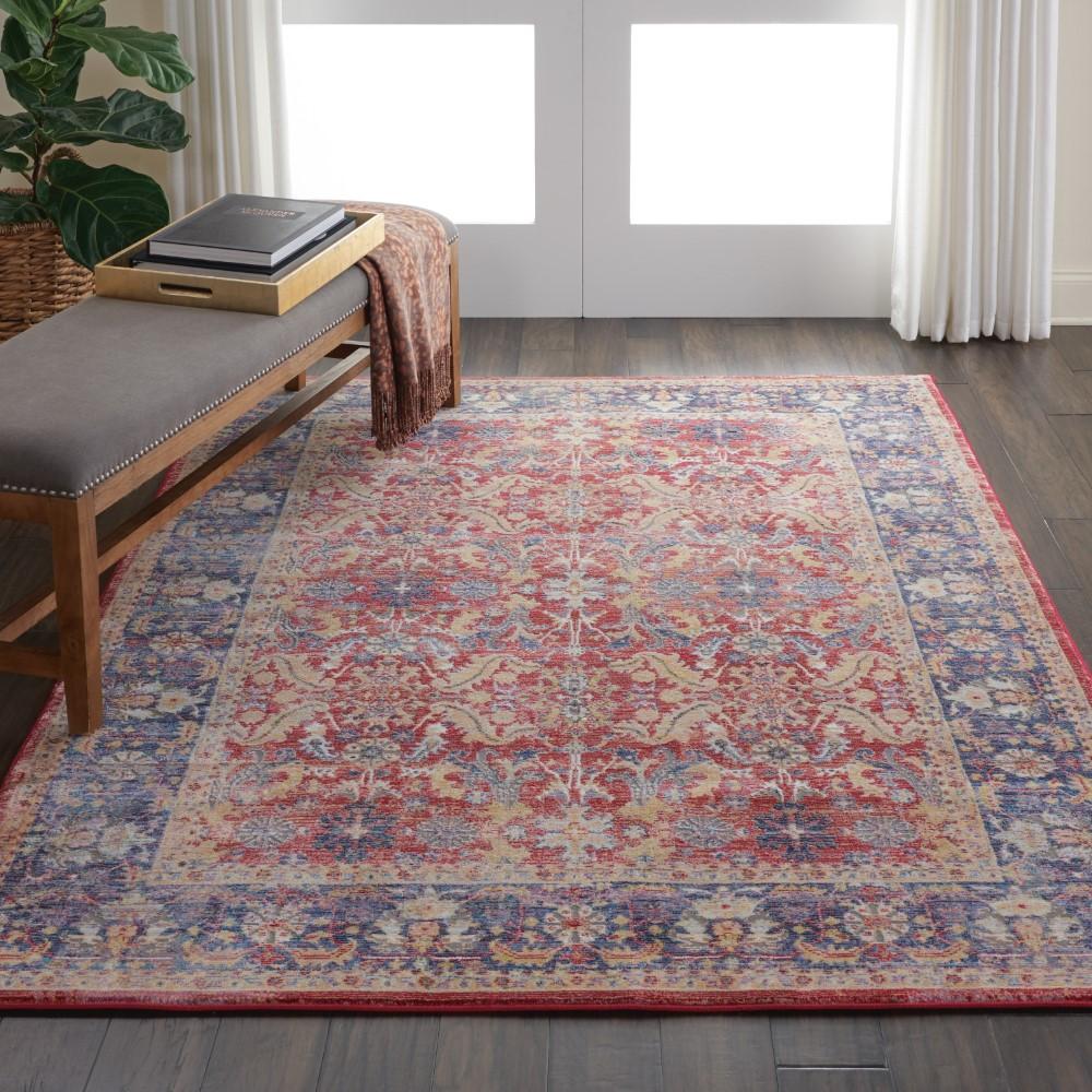 Nourison - Ankara Global ANR02 Red and Blue Multicolor 4x6 Persian Area Rug - ANR02-99446456465_CLOSEOUT veiw 2