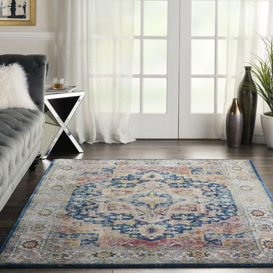 Nourison - Ankara Global ANR11 Blue and Red Multicolor 4x6 Persian Area Rug - ANR11-99446498069_CLOSEOUT veiw 2
