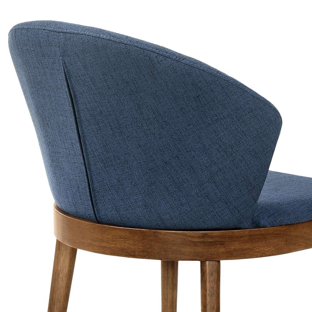 Armen Living - Arcadia and Juno 48in Round Blue and Walnut Wood 5 Piece Dining Set - SETARDI5JNWABLU48 veiw 6