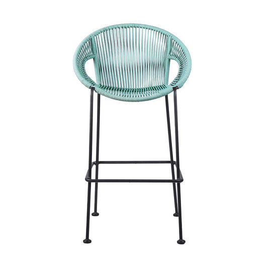 Armen Living - Acapulco 30in Indoor Outdoor Steel Bar Stool with Wasabi Rope - LCACBAWSB30 veiw 2