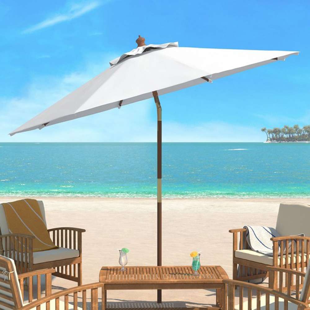 Safavieh - Bethany 9Ft Wooden Umbrella - White - PAT8009E veiw 1
