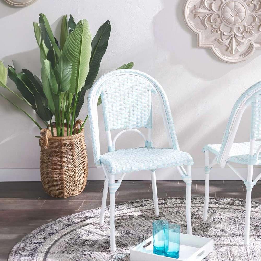 Safavieh - California Side Chair - Baby Blue - White (Set of 2) - PAT7530G-SET2 veiw 1
