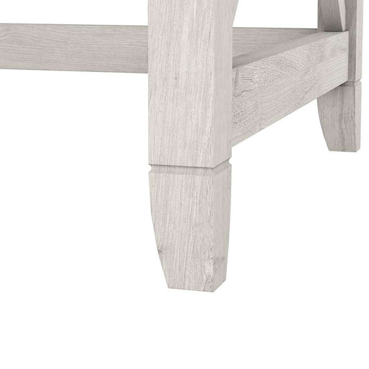 Bush Furniture - Key West 48W Writing Desk with Mid Back Tufted Office Chair in Linen White Oak - KWS021LW veiw 2