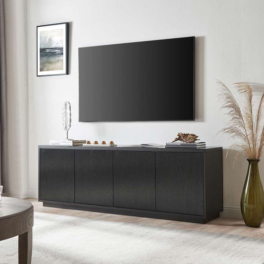 Hudson & Canal - Hanson Rectangular TV Stand for TVs up to 75in in Black Grain - TV1719 veiw 2