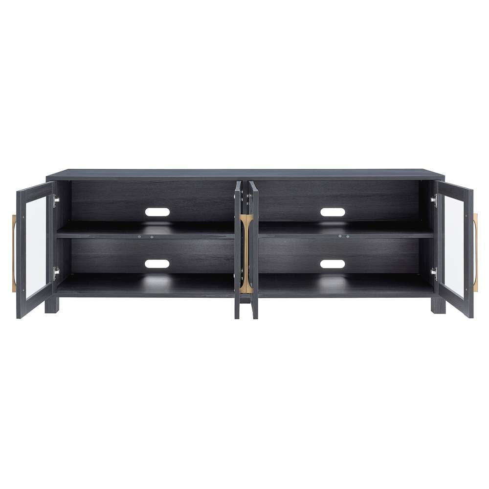Hudson & Canal - Quincy Rectangular TV Stand for TVs up to 75in in Charcoal Gray - TV1032 veiw 5