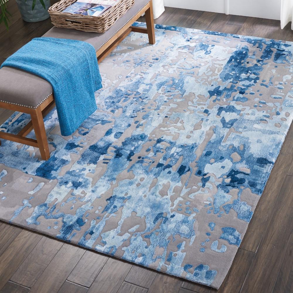 Nourison - Prismatic 56in x 75in Blue Grey Area Rug - PRS10-99446408730 veiw 3