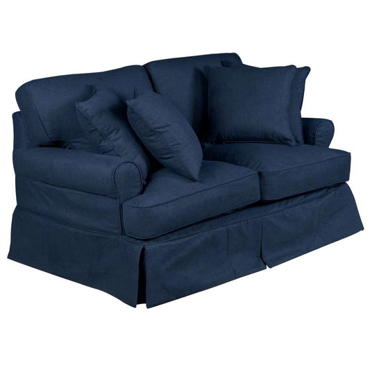 Sunset Trading - Horizon Slipcovered Loveseat Performance Navy Blue - SU-117610-391049 veiw 2
