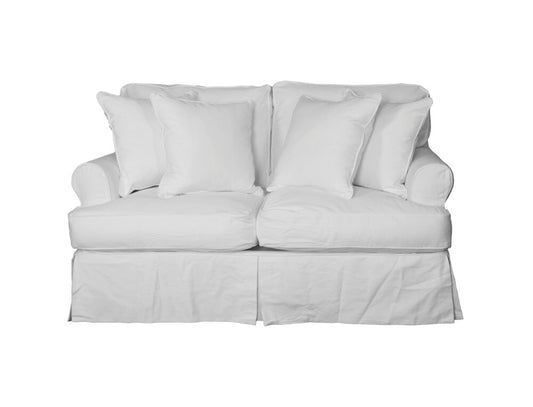 Sunset Trading - Horizon Slipcovered Loveseat In Warm White - SU-117610-423080 veiw 2