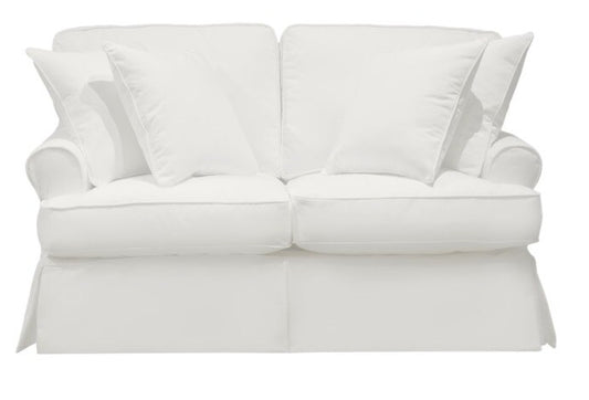Sunset Trading - Horizon Slipcovered Loveseat Performance White - SU-117610-391081 veiw 2