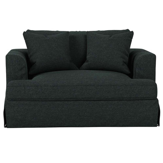 Sunset Trading - Newport Slipcovered 52in Wide Chair and A Half Dark Gray - SY-130015-391098 veiw 2
