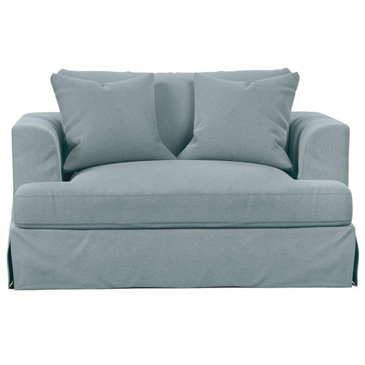 Sunset Trading - Newport Slipcovered 52in Wide Chair and A Half Ocean Blue - SY-130015-391043 veiw 2