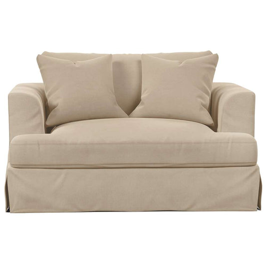 Sunset Trading - Newport Slipcovered 52in Wide Chair and A Half Tan - SY-130015-391084 veiw 2