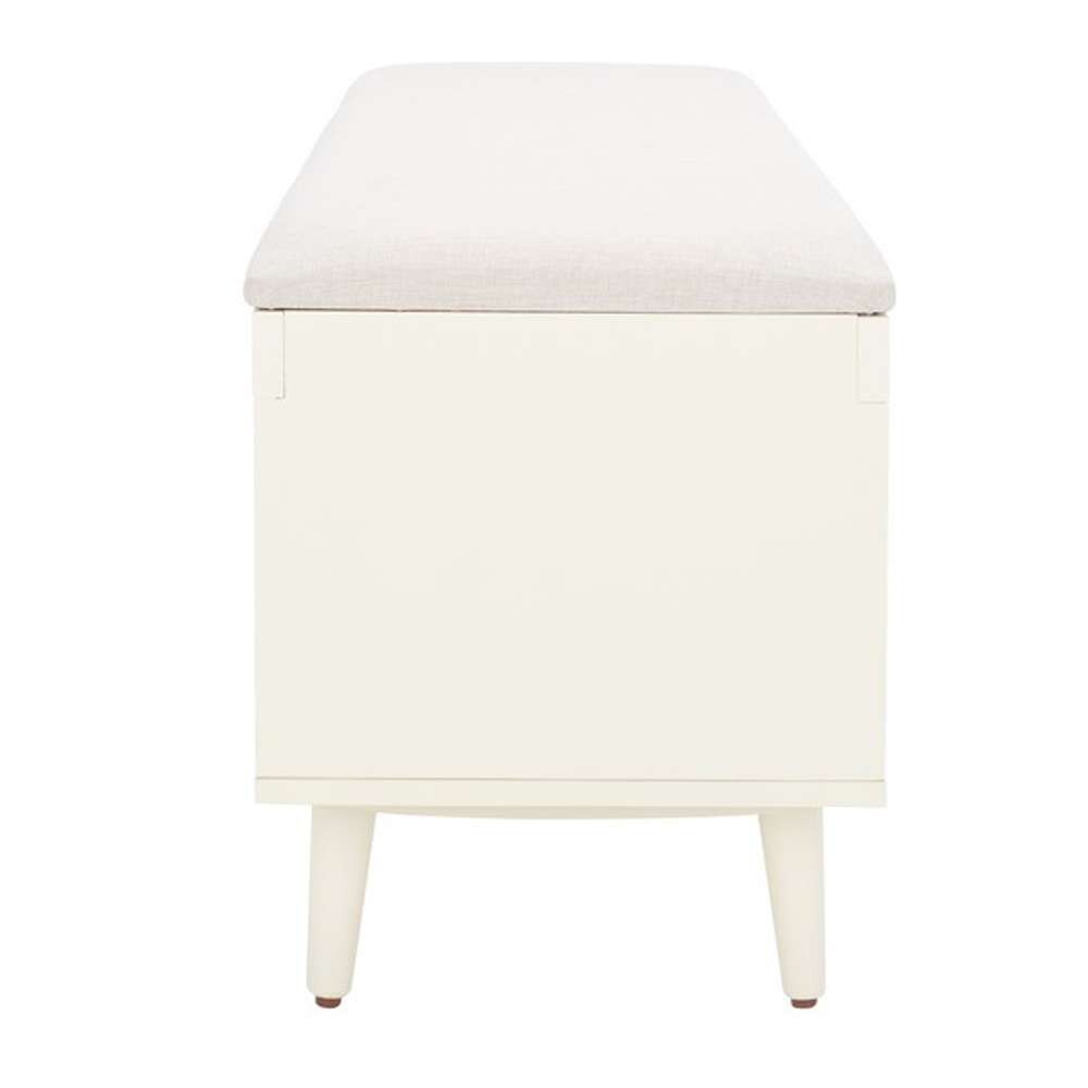 Safavieh - Cricket Open Shelf Bench W/Cush - Creme - Creme - BCH5000E veiw 4