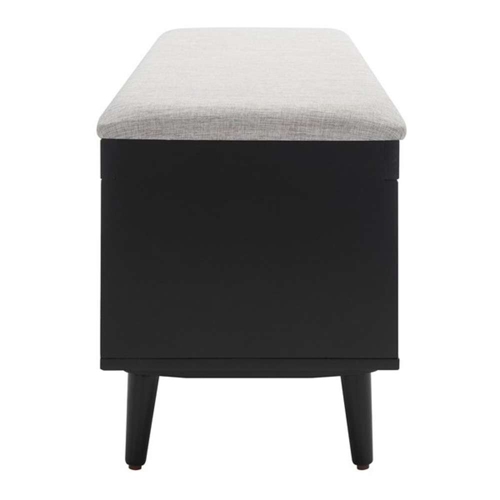 Safavieh - Cricket Open Shelf Bench W/Cush - Grey - Black - BCH5000D veiw 4