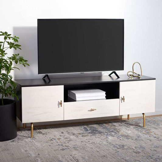 Safavieh - Genevieve Media Stand - Black - White Washed - MED5000B veiw 2