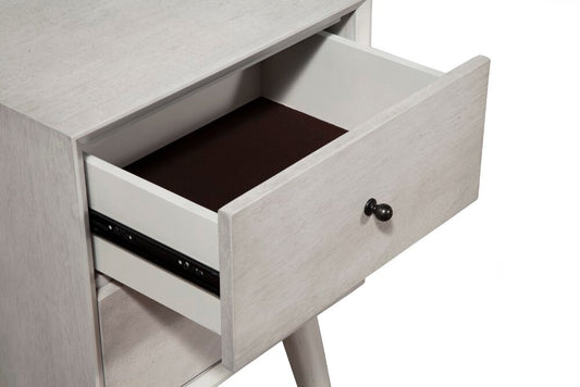 Alpine Furniture - Flynn Mid Century Modern 2 Drawer Nightstand, Gray - 966G-02 veiw 2