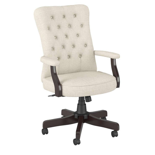 Bush Furniture - Arden Lane High Back Tufted Office Chair with Arms in Cream Fabric - CH2303CRF-03 veiw 2