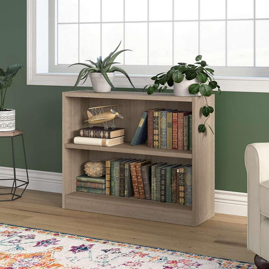 Bush Furniture - Universal 2 Shelf Bookcase in Ash Gray - WL12426 veiw 2