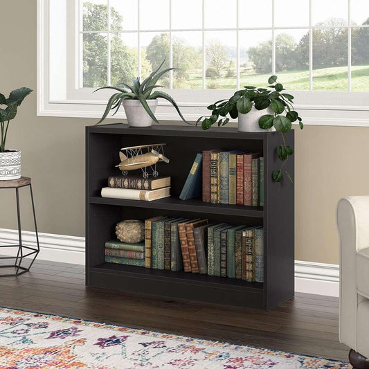 Bush Furniture - Universal 2 Shelf Bookcase in Black - WL12438 veiw 2