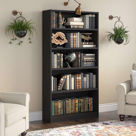 Bush Furniture - Universal 5 Shelf Bookcase in Black - WL12436 veiw 2
