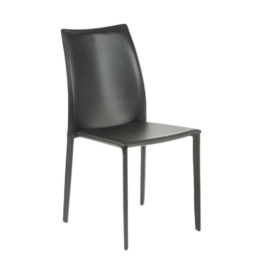 Euro Style - Dalia Stacking Side Chair in Black (Set of 2) - 02350BLK-MP2 veiw 2