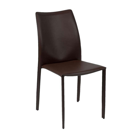 Euro Style - Dalia Stacking Side Chair in Brown (Set of 2) - 02350BRN-MP2 veiw 2