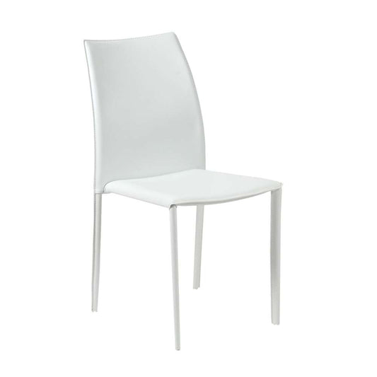 Euro Style - Dalia Stacking Side Chair in White (Set of 2) - 02350WHT-MP2 veiw 2