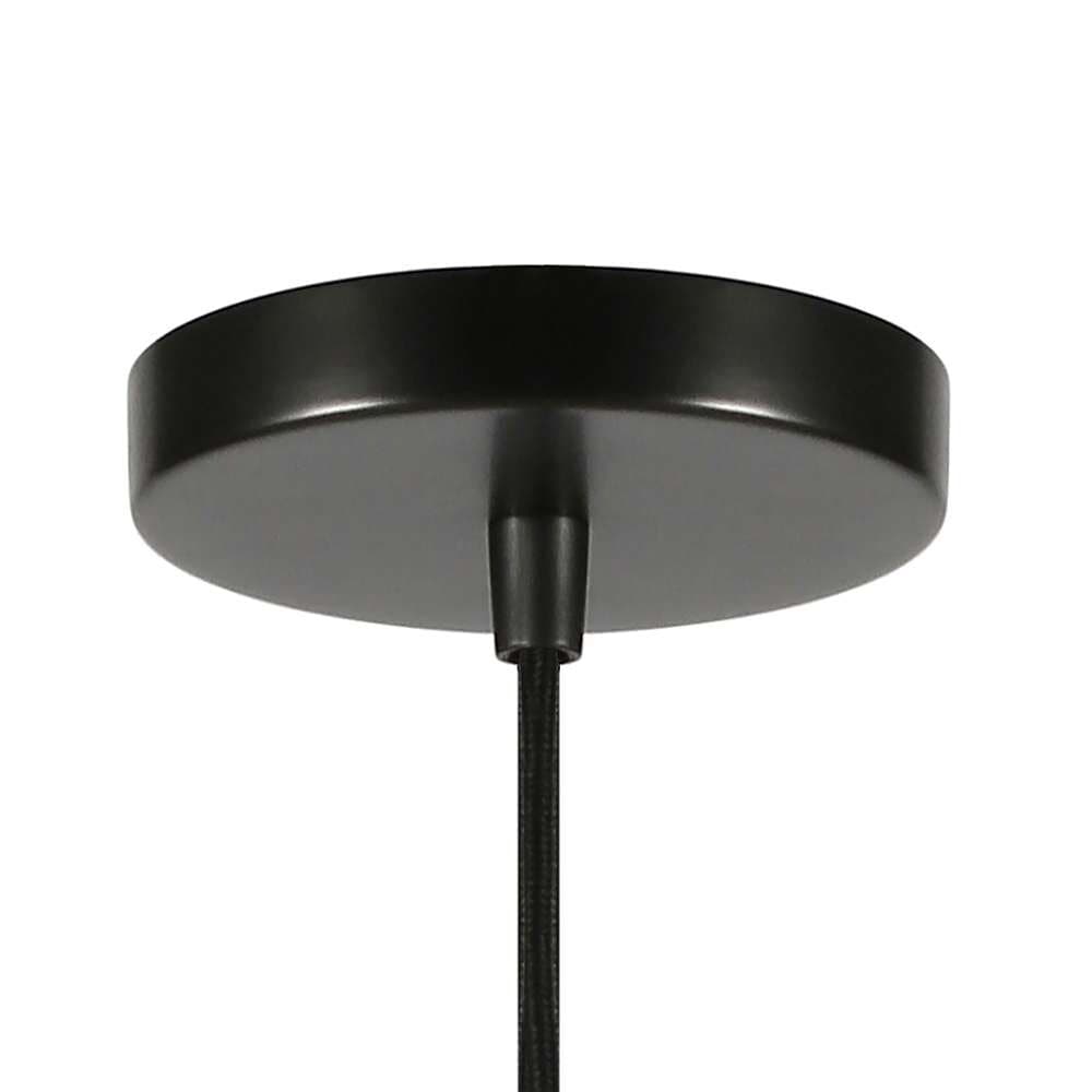 Hudson & Canal - Zariza 8in Wide Pendant with Glass Shade in Blackened Bronze/White Milk - PD0611 veiw 3
